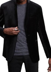 John Varvatos Slim Fit Stretch Cotton Sport Coat in Black at Nordstrom