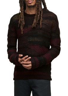 John Varvatos Stanly Burnout Stripe Sweater