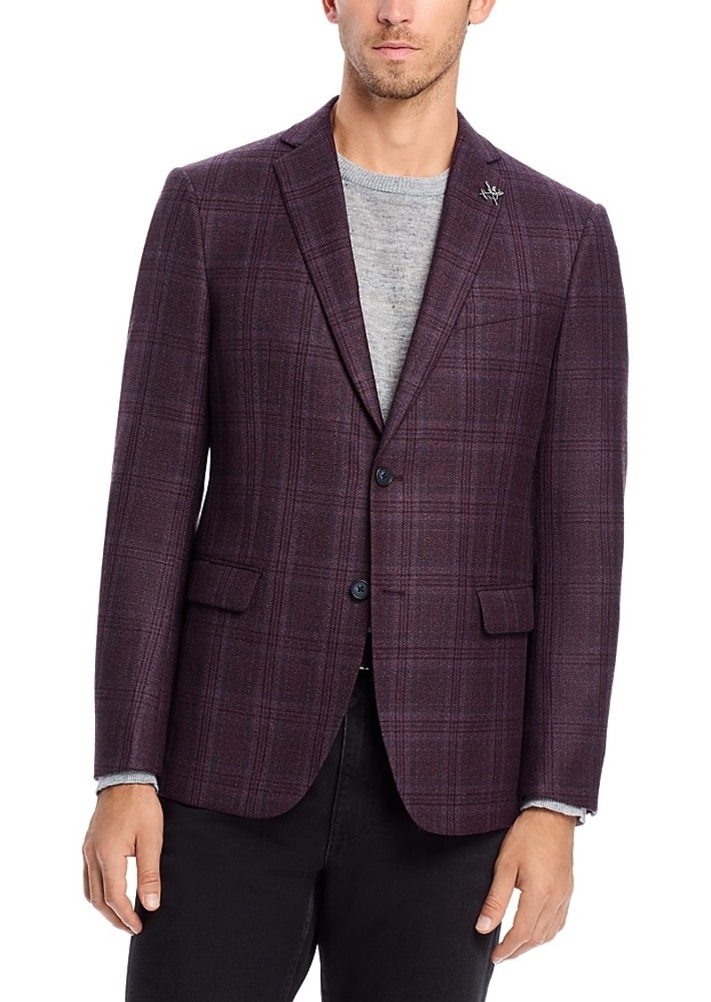 John Varvatos Star Usa Brushed Plaid Slim Fit Sport Coat