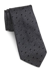 John Varvatos Star USA Fillmore Contrast-Stitched Silk Classic Tie