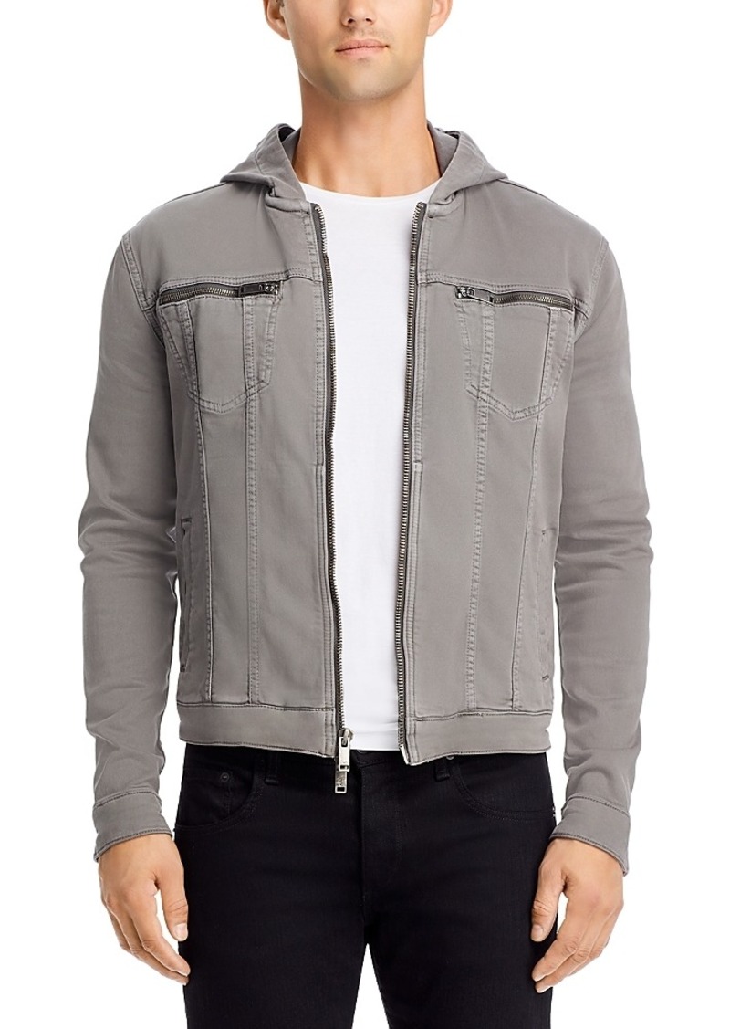 John Varvatos Star Usa Hooded Zip-Front Knit Jacket