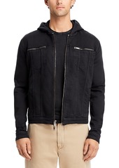 John Varvatos Star Usa Hooded Zip-Front Knit Jacket