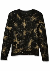 John Varvatos Star USA Men's Phoenix Long Sleeve Intergalactic Print Sweater