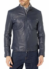 John Varvatos Star USA Men's Starman Leather Racer Jacket  S