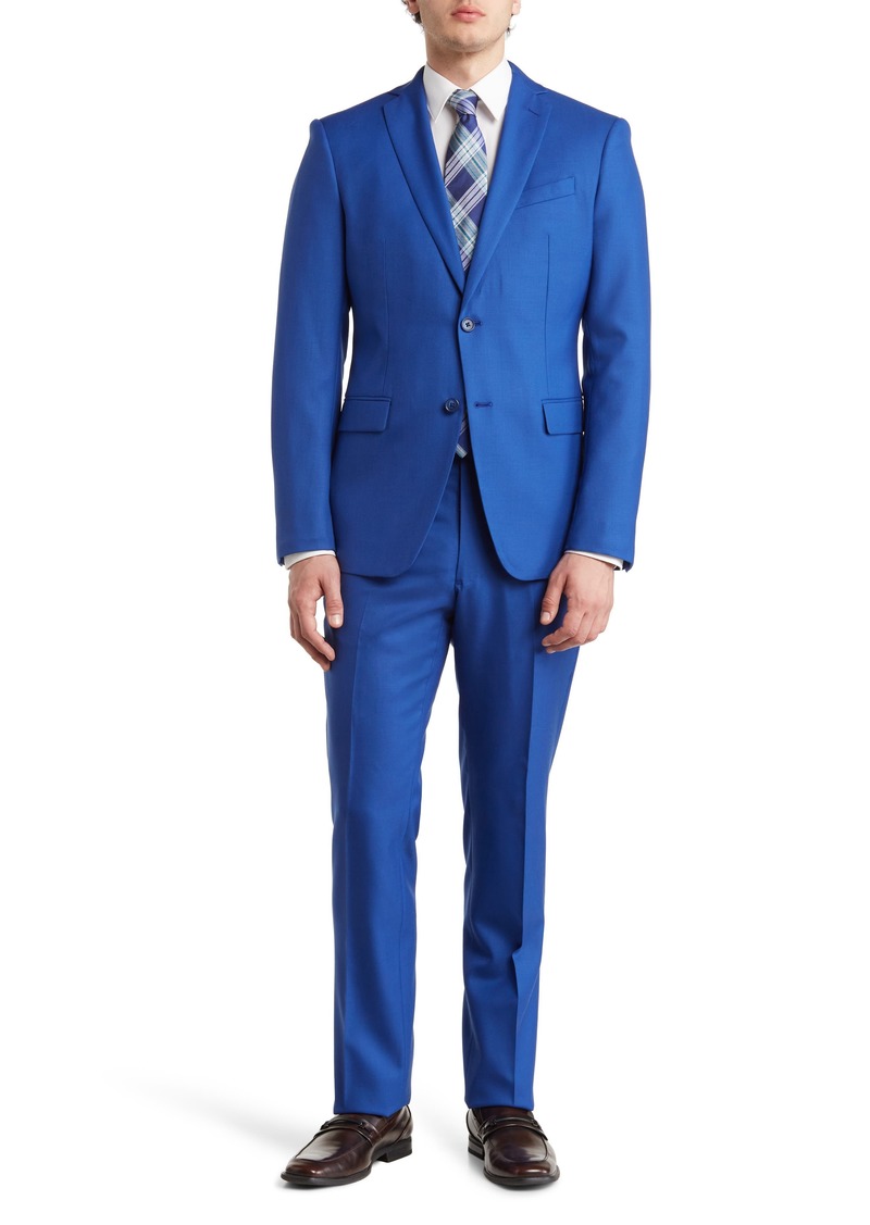 John Varvatos Star USA Two-Button Solid Wool Suit in Blue at Nordstrom Rack