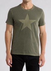 John Varvatos Torn Star Graphic T-Shirt in Olive at Nordstrom Rack