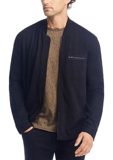John Varvatos Webster Cotton Jacquard Full Zip Shirt Jacket