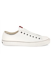 John Varvatos Laceless Low-Top Slip-On Leather Sneakers
