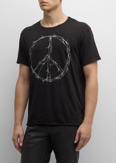 John Varvatos Men's Barbed Wire Peace T-Shirt