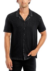 John Varvatos Mens Cotton Short Sleeve Button-Down Shirt