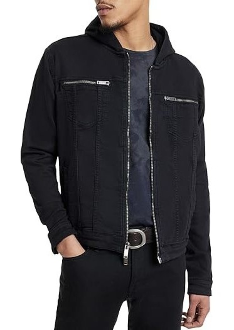 John Varvatos SCOTT HOODED JEAN JACKET