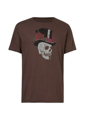 John Varvatos Skull Top Hat Crewneck T-Shirt