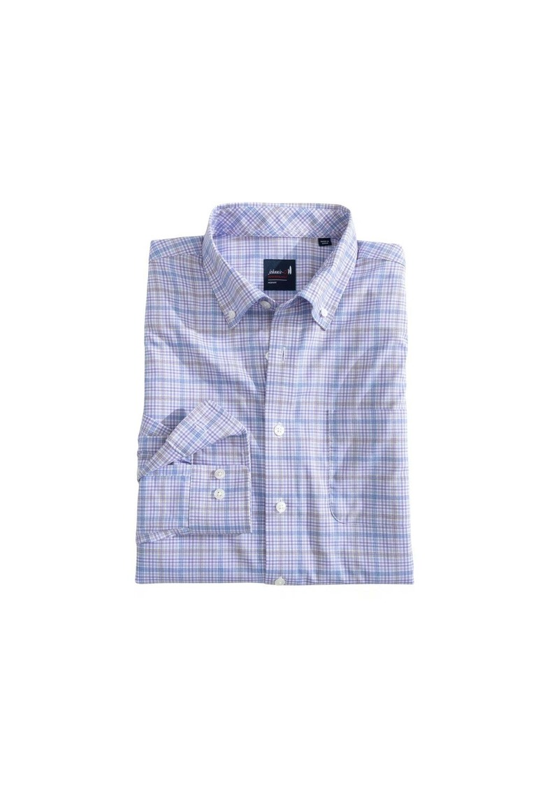 Johnnie-O Everest Performance Button Up Shirt In Grape