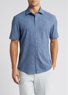 johnnie-O Avin Knit Short Sleeve Button-Up Shirt