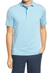 johnnie-O Blaine Stripe Performance Polo in Tropical at Nordstrom