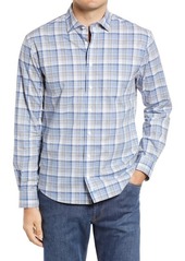 johnnie-O Dylan Plaid Button-Up Shirt in Wake at Nordstrom