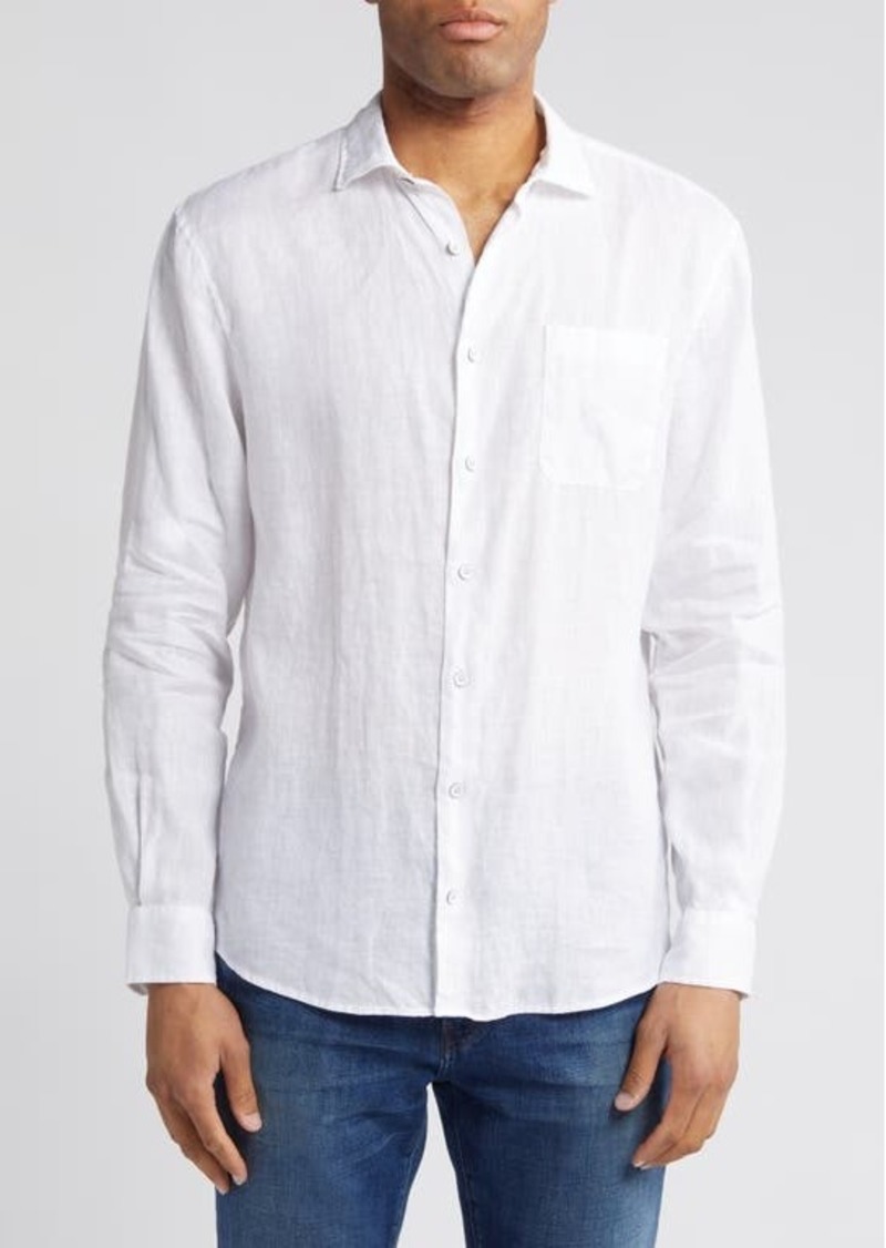 johnnie-O Emory Solid Linen Button-Up Shirt