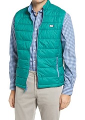 johnnie-O Hudson Classic Quilted Nylon Vest in Galapgos Green at Nordstrom