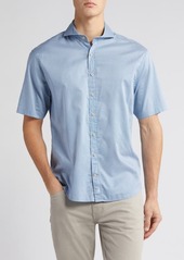 johnnie-O Stinson Geo Print Short Sleeve Button-Up Shirt