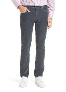 johnnie-O Wales Corduroy Five Pocket Pants in Charcoal at Nordstrom