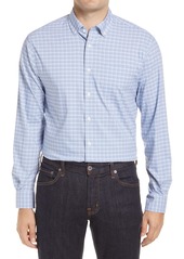 johnnie-O Gallagher Prep Performance Check Button-Down Shirt in Gulf Blue at Nordstrom