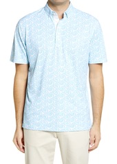 johnnie-O Men's Frances Performance Polo in Gulf Blue at Nordstrom