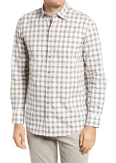 johnnie-O Wada Check Button-Up Shirt in Palm at Nordstrom