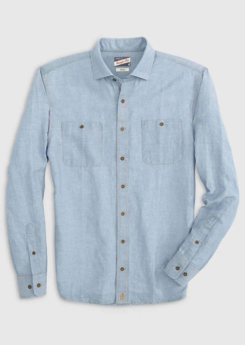 Johnnie-O Morgan Button Down Shirt In Chambray