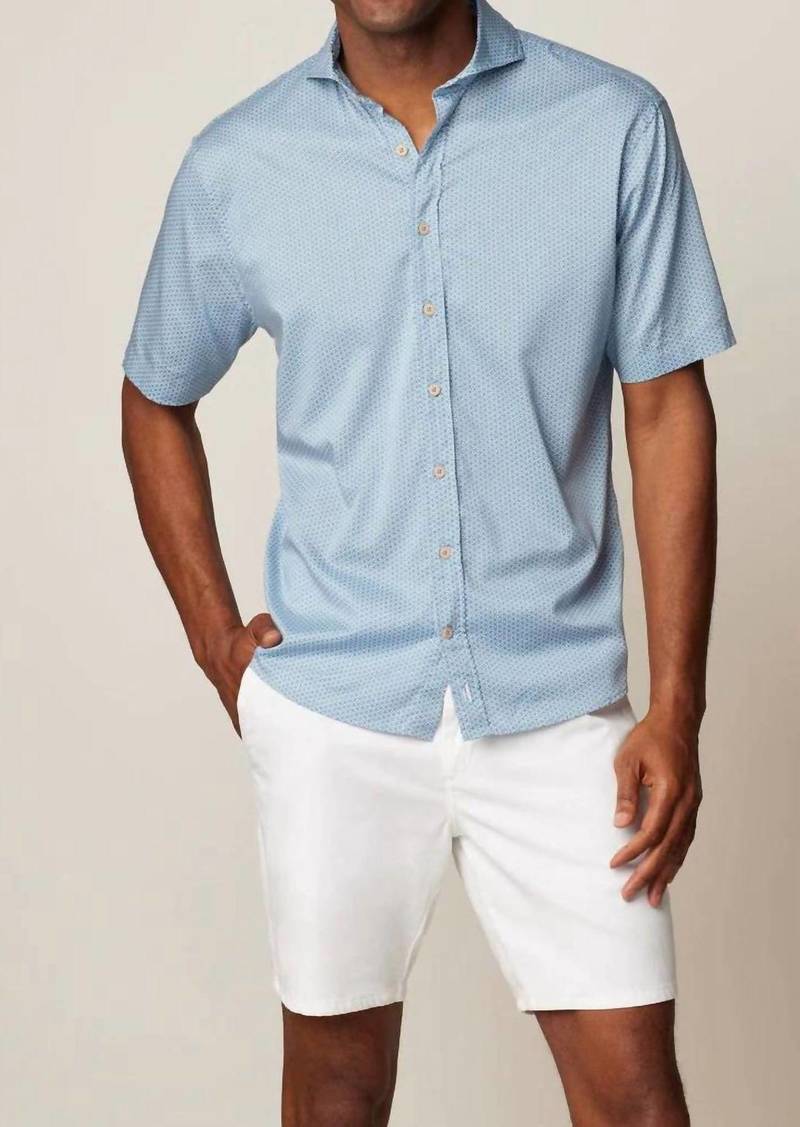 Johnnie-O Stinson Top Shelf Button Up Shirt In Laguna Blue