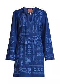 Johnny Was Acantha Embroidered Linen Dress