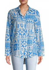 Johnny Was Acantha Printed Button-Up Shirt