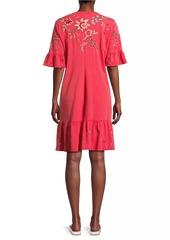 Johnny Was Andrean Embroidered T-Shirt Dress