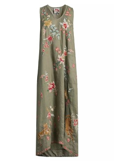 Johnny Was Andrean Floral Linen Tank Dress