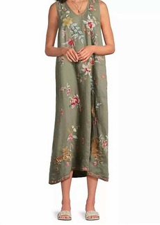 Johnny Was Andrean Linen Tank Dress In Tortoise