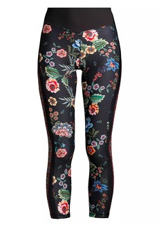 Johnny Was Ardell Floral Cropped Leggings