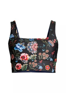 Johnny Was Ardell Reversible Floral Sports Bra