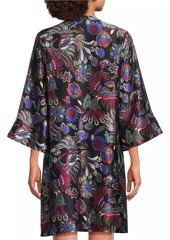 Johnny Was Avya Floral Silk Kimono-Style Dress