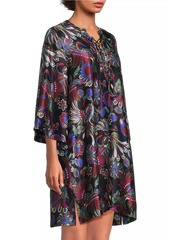 Johnny Was Avya Floral Silk Kimono-Style Dress