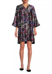 Johnny Was Avya Floral Silk Kimono-Style Dress