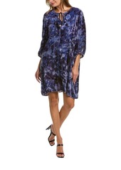 Johnny Was Azure Velvet Relaxed Dress In Multi