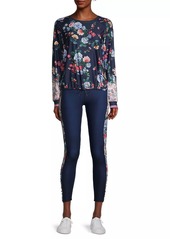 Johnny Was Bee Active Elsa Ruched Floral Long-Sleeve Top