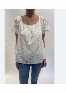 Johnny Was Big Sur Lace Blouse In White