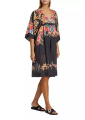 Johnny Was Black Royal Easy Cotton & Silk Cover-Up Dress