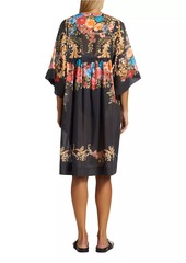 Johnny Was Black Royal Easy Cotton & Silk Cover-Up Dress