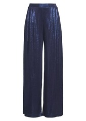 Johnny Was Bristol Metallic Knit Wide-Leg Pants