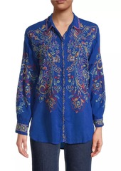 Johnny Was Cachemire Embroidered Tunic