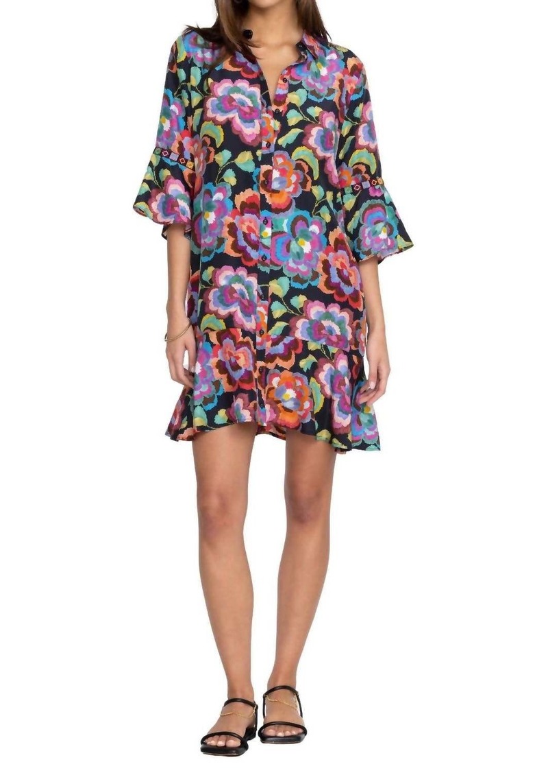 Johnny Was Calanthe Tiered Flounce Dress In Multi