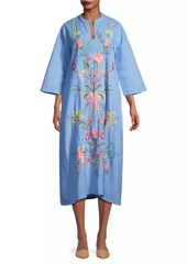 Johnny Was Camellia Embroidered Tunic Dress