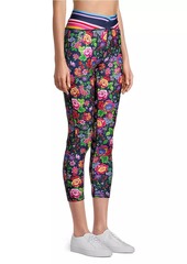 Johnny Was Cantero Floral Cross-Over Leggings