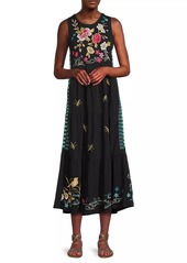 Johnny Was Celina Floral Cotton Tiered Maxi Dress